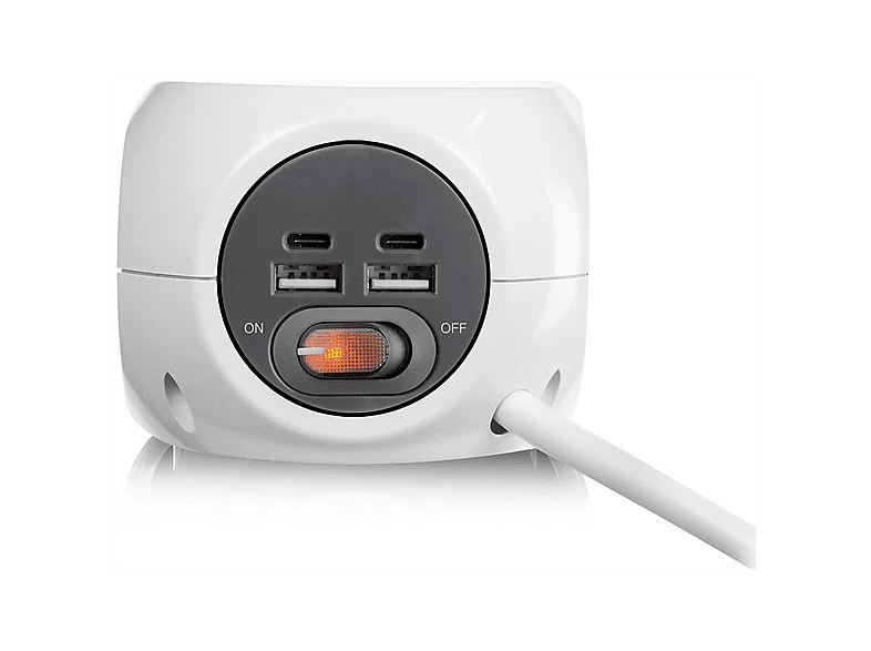 ACT Mutiprise USB-C/USB-A/AC Blanc (AC2415) - Image 7