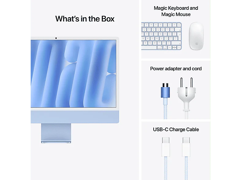 APPLE iMac 24" M4 256 GB Bleu 2024 AZERTY (Z1E5-MWUF3F-079AAK) - Image 9