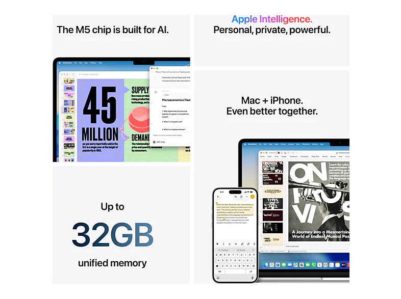 APPLE MacBook Air (2026) - 15 pouces - M5 (10 CPU/10 GPU) - 24 GB - 1 TB - Midnight - QWERTY - Image 8