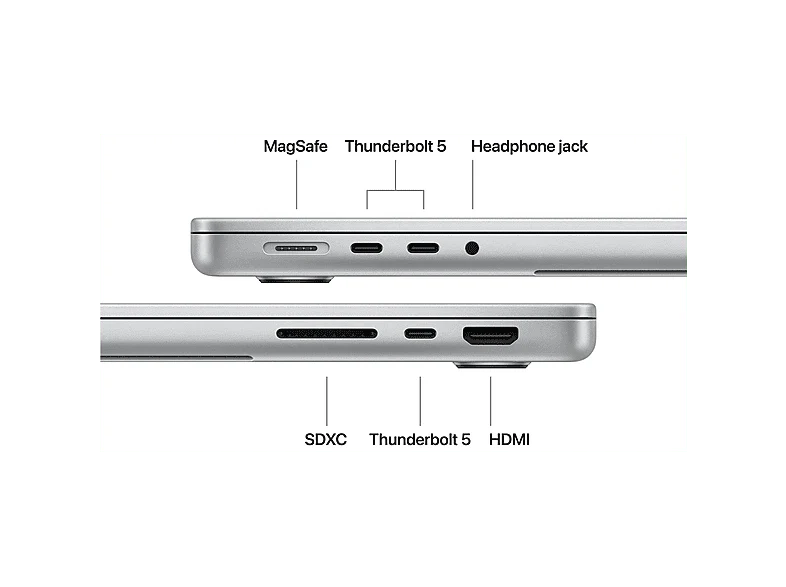 APPLE Macbook Pro (2026) - 14 pouces - M5 Pro (15 CPU/16 GPU) - 24 GB - 1 TB - Silver - QWERTY - Image 7