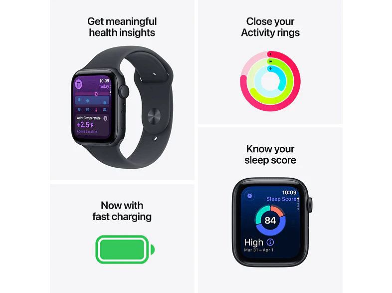 APPLE Watch SE 3 GPS - 40mm Starlight Aluminium Case - Starlight Sport Band - M/L - Image 27