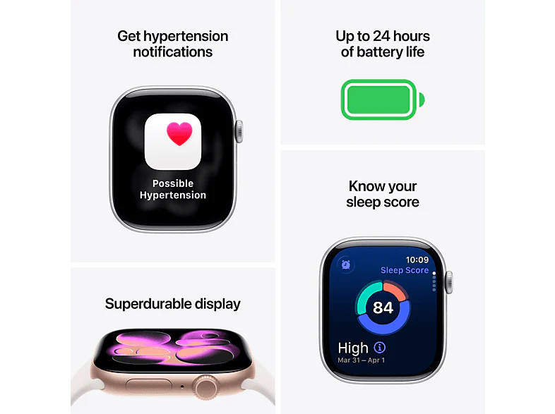 APPLE Watch Series 11 GPS + Cellular - 42mm Gold Titanium Case - Light Blush Sport Band M/L - Image 11