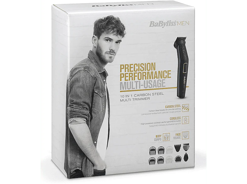 BABYLISS Bodygroom 10 en 1 Carbon Steel (MT728E) Bodygroom Bleu