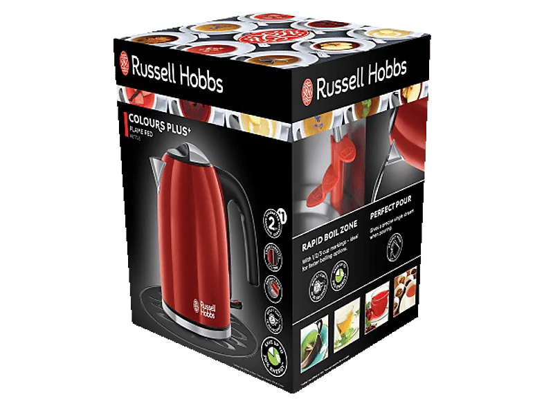 RUSSELL HOBBS Bouilloire Colours Plus Flame (20412-70) Bouilloire Rouge - Image 4