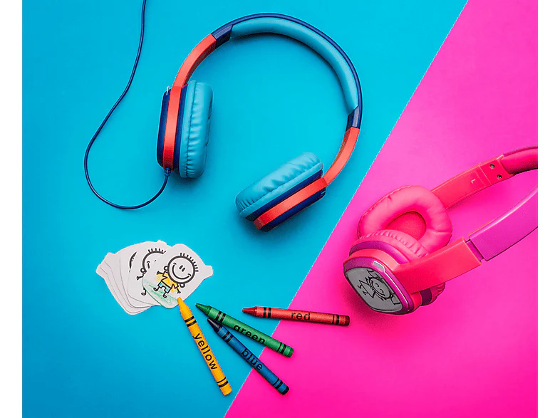 ISY Casque audio pour enfants + Cartes à dessin Bleu (IHP-1001-BL) - Image 6