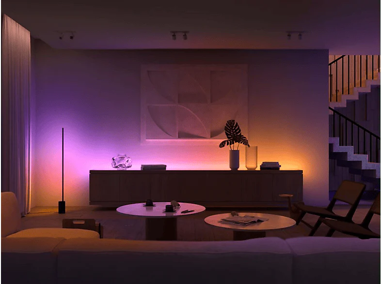 PHILIPS HUE Bande Smart Gradient Kit de base RGB 2 m (33996500) Bande lumineuse LED Multicolore Ajoutez un pont Hue Bridge pour débloquer plus de fonctionnalités - Image 13