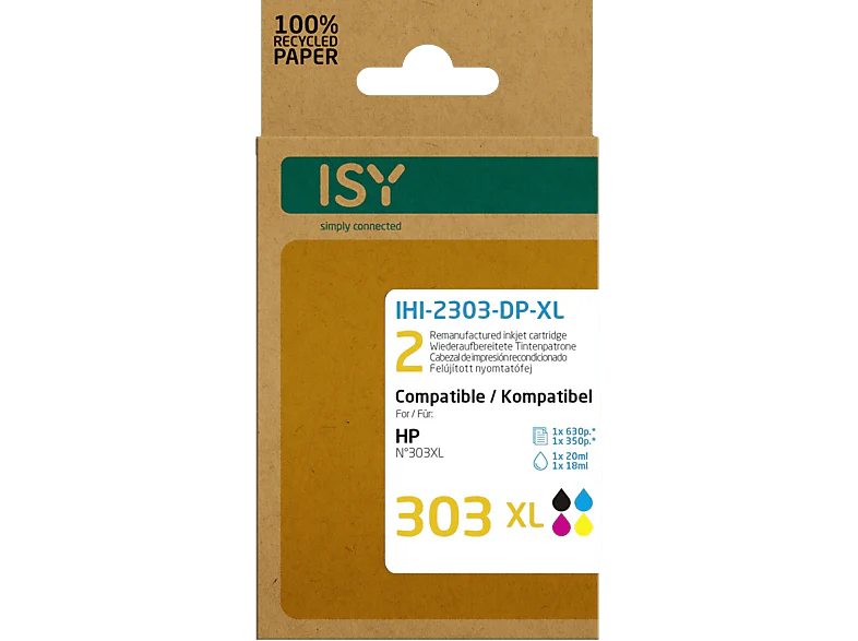 ISY Duopack 303XL Noir et Cyan / Magenta / Jaune - Image 5