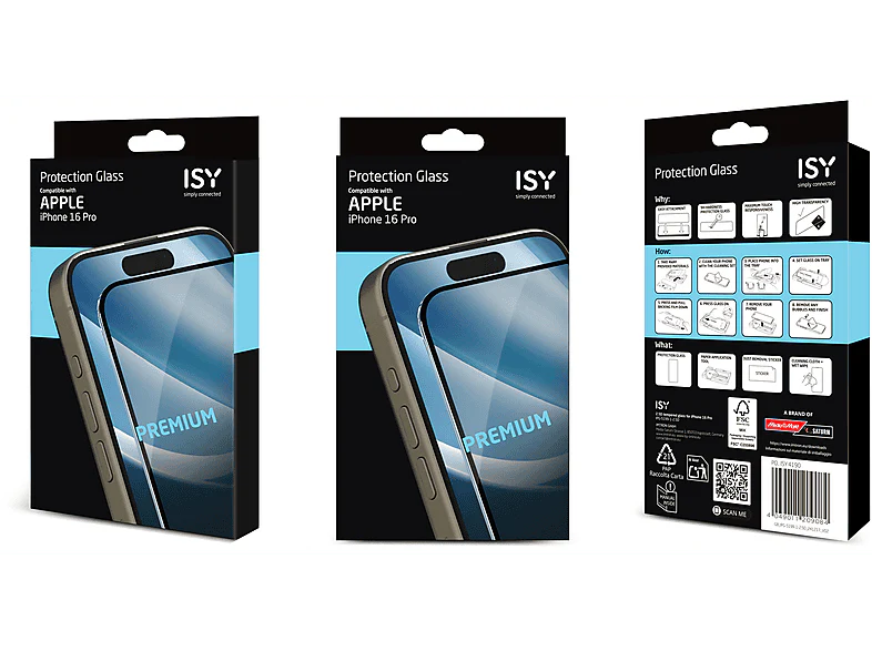 ISY Protection d'écran iPhone 16 Pro (IPG-5199-1-2.5D) - Image 2