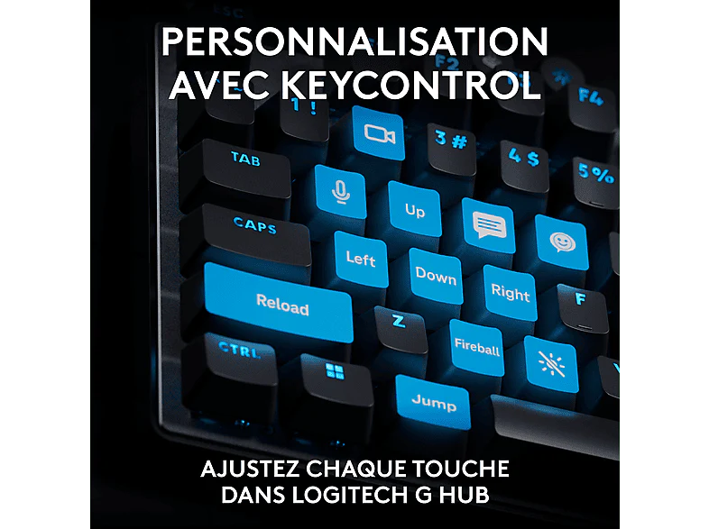 LOGITECH Clavier de gaming PRO X TKL RAPID RGB QWERTZ Noir (920-013230) - Image 5