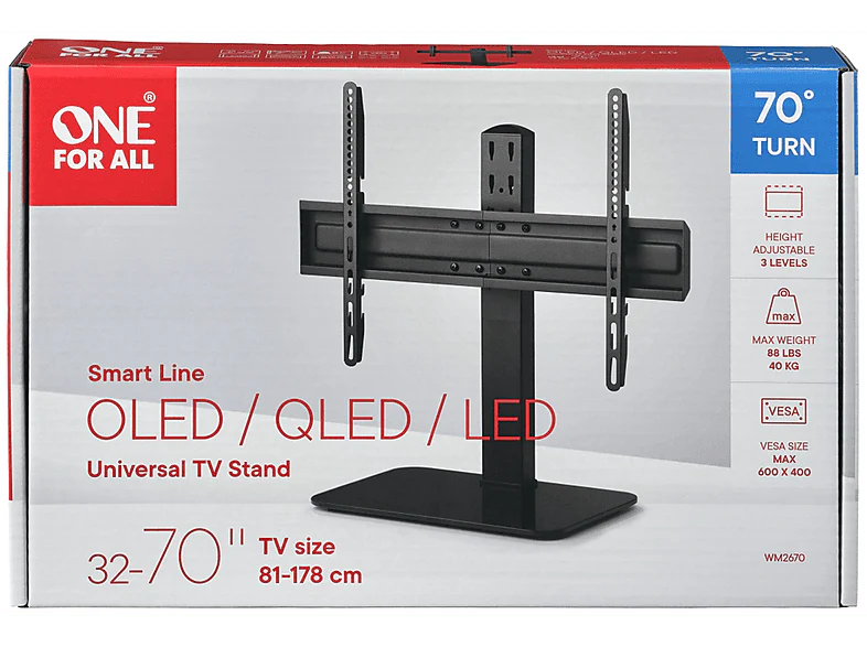 ONE FOR ALL Support TV sur pied Vesa 600 (WM2670) - Image 7