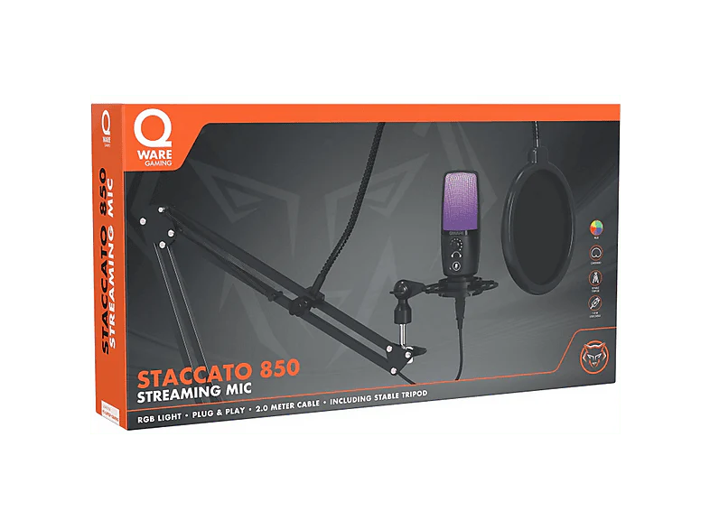 QWARE Microphone gaming PC Staccato Noir (QW-GMI-850)