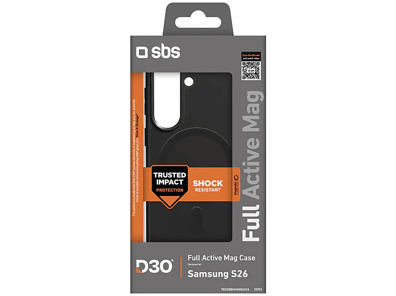 SBS D3O Full Active Cover Samsung S26 Black - Image 2