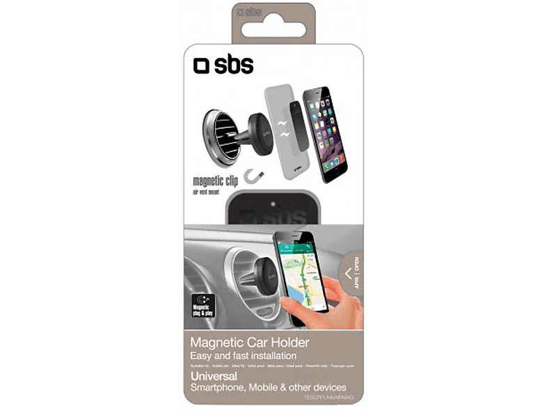 SBS Support voiture magnétique Universel Noir (TESUPPUNIVAIRMAG) - Image 3
