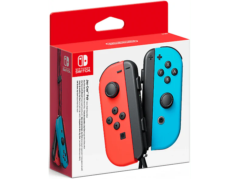 NINTENDO Switch Paire de manettes Joy-Con rouge néon/bleu néon