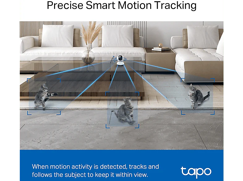 TAPO Caméra de sécurité TC72 Pan/Tilt AI Wi-Fi  Blanc (TC72 PAN/TILT CAMERA QHD) - Image 8
